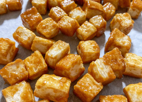 caramel croutons